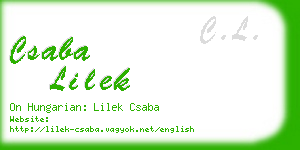 csaba lilek business card